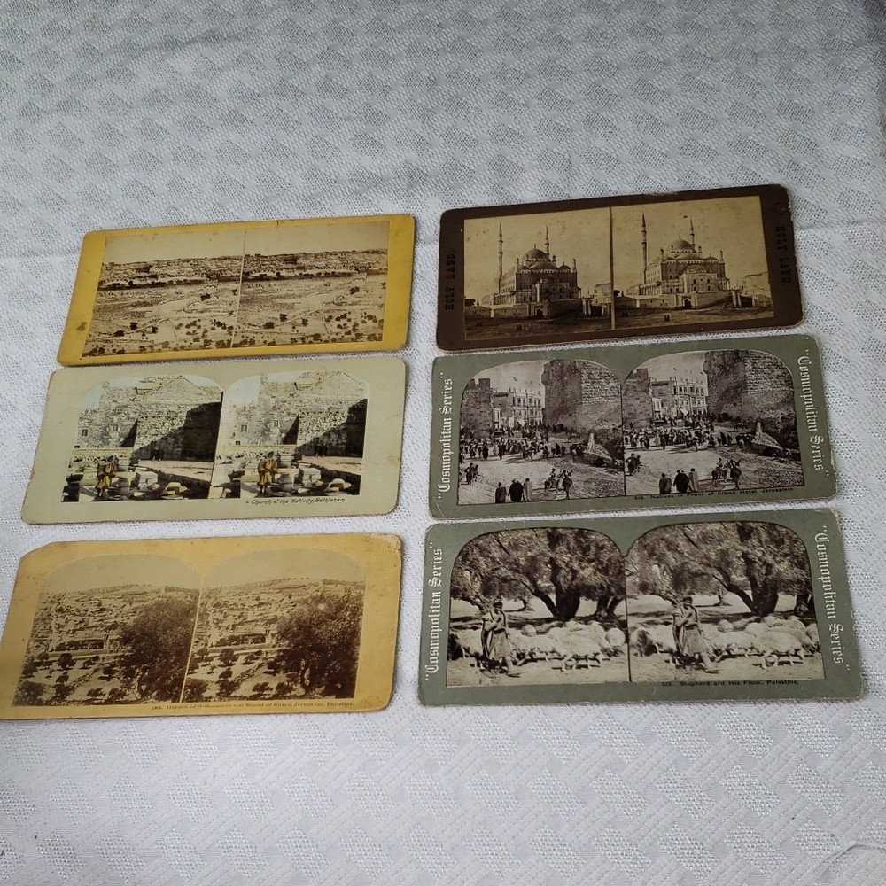 Stereoviewer Antique Cards Holy Land Jerusalem